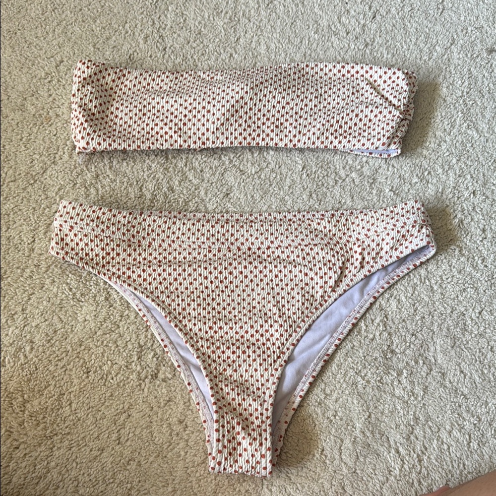 Billabong Red and White Bikini set